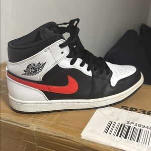 Air Jordan Black and Red Sneakers